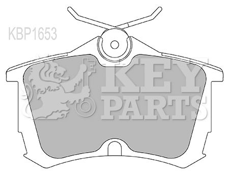 KEY PARTS Комплект тормозных колодок, дисковый тормоз KBP1653